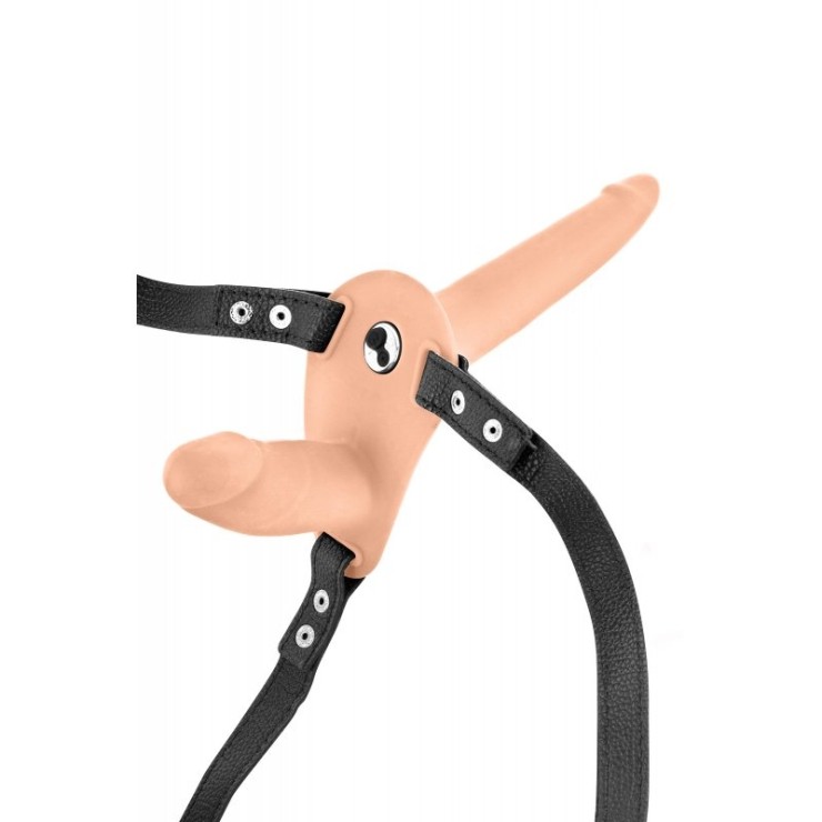 STRAP-ON DOPPIO VIBRANTE PER DONNA SEX TOY RICARICABILE 2