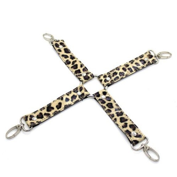 KIT BONDAGE 9 PEZZI LEOPARDATO PER GIOCHI DI COPPIA SADOMASO