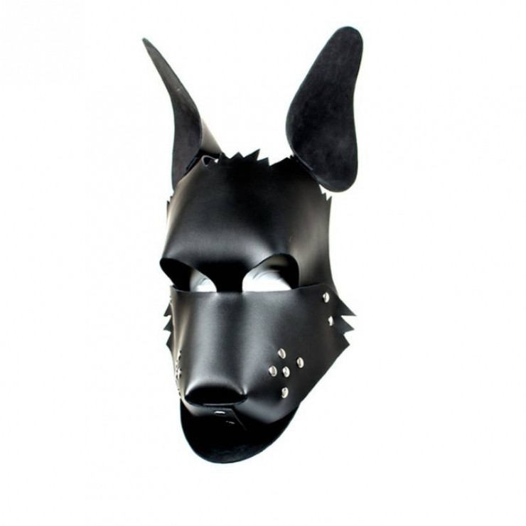 MASCHERA SEXY DA CANE IN CUOIO PER GIOCHI SADOMASO
