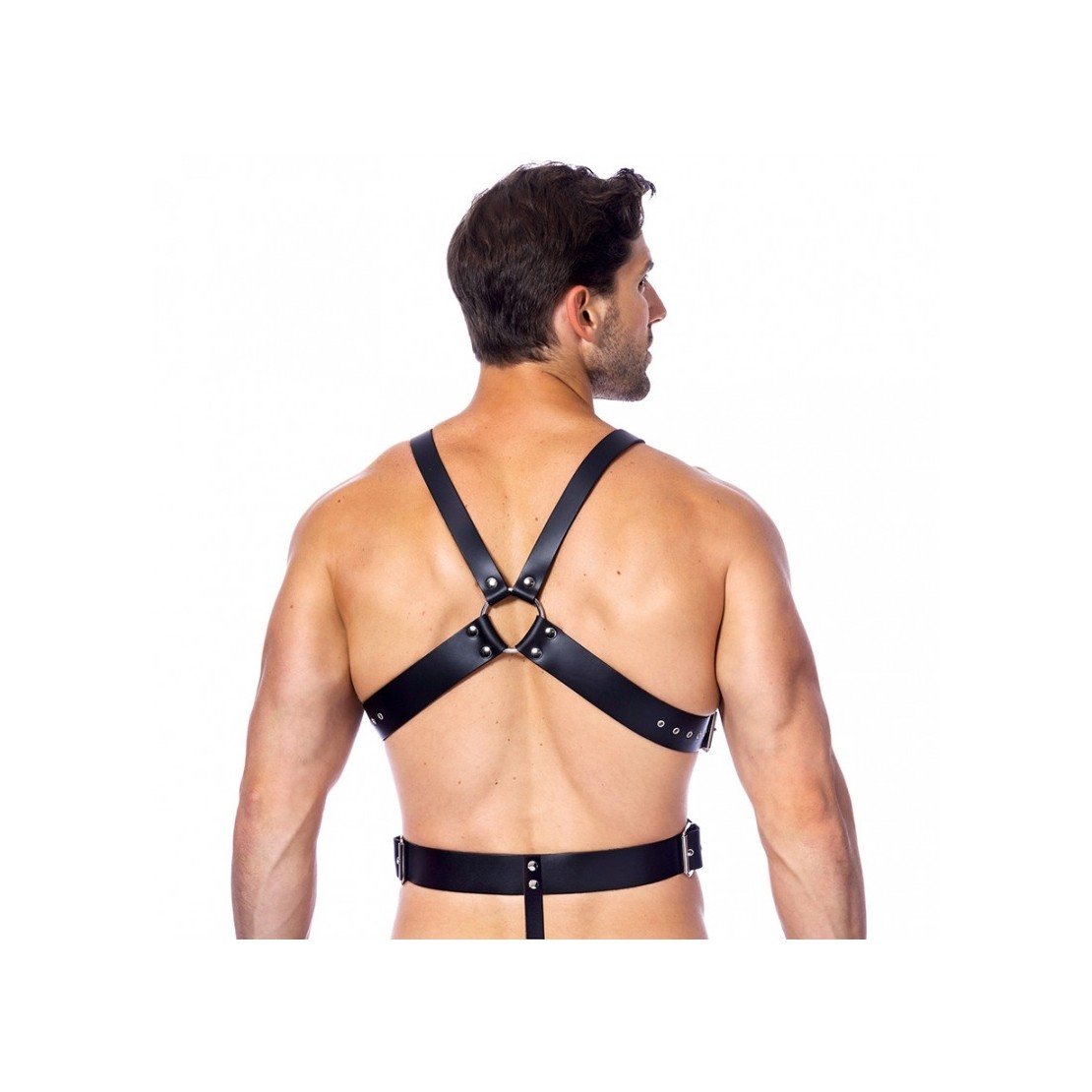 HARNESS IN PELLE CON DUE RING