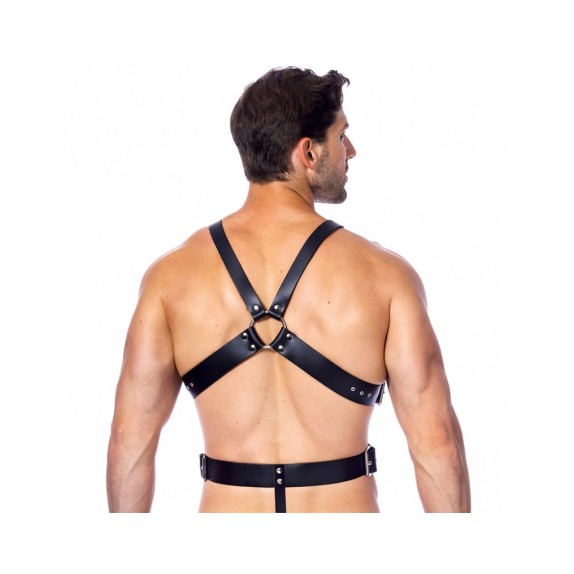 HARNESS IN PELLE CON DUE RING