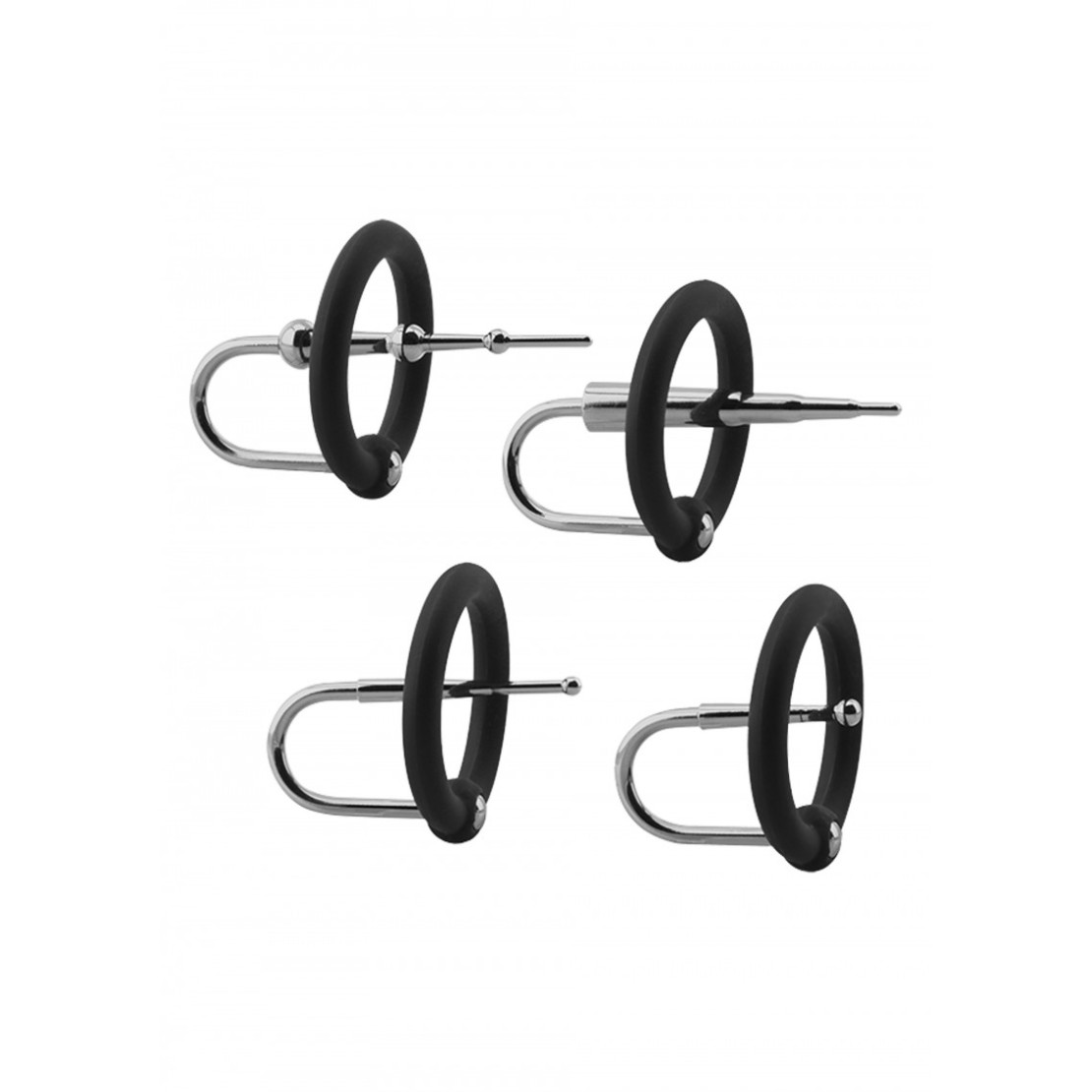 SET DI 4 ANELLI PER PENE CON SONDA URETRALE SEX...