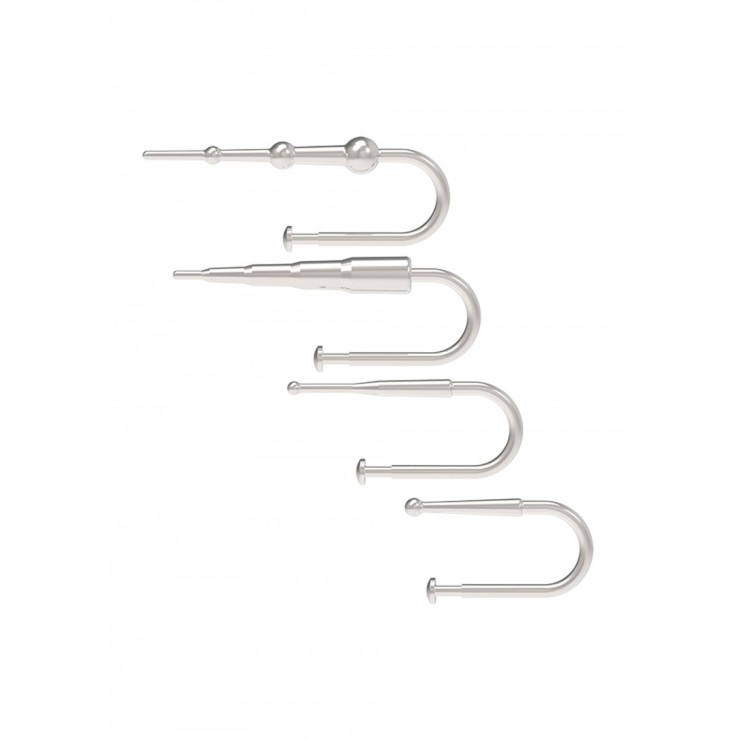 SET DI 4 ANELLI PER PENE CON SONDA URETRALE SEX TOY SADO 2