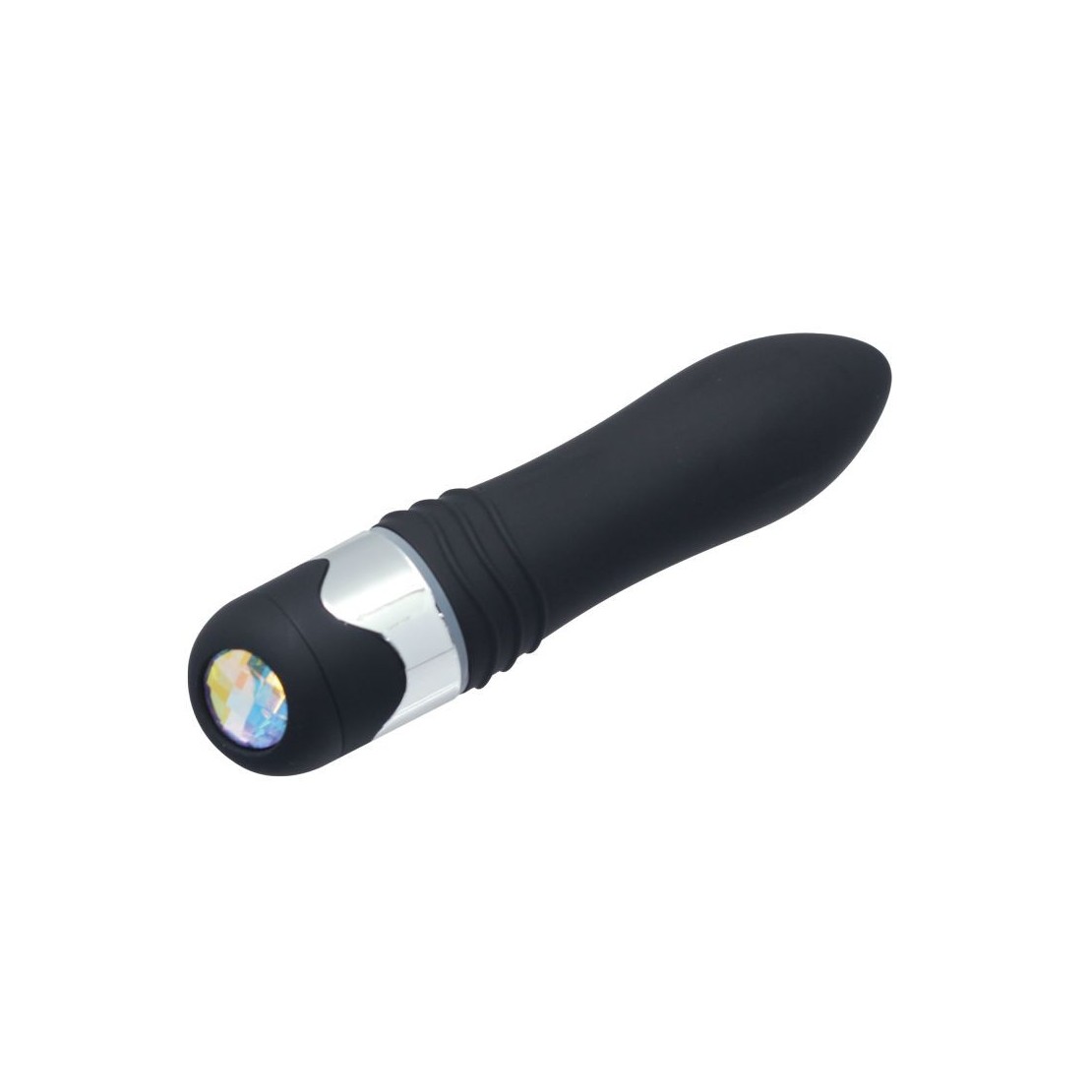 VIBRATORE VAGINALE NERO SEX TOY DIAMOND HEAD