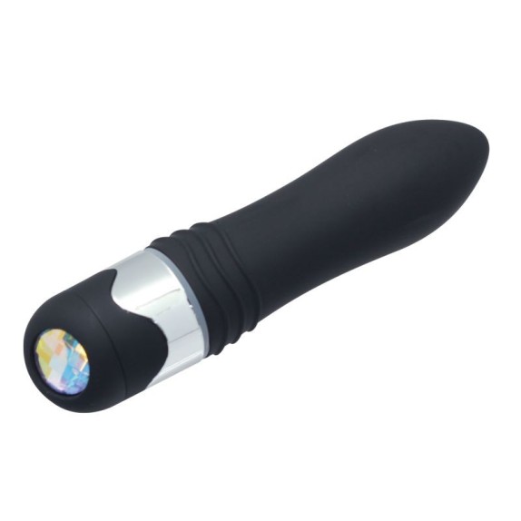 VIBRATORE VAGINALE NERO SEX TOY DIAMOND HEAD