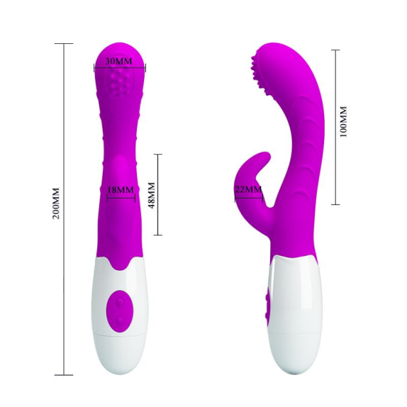 ARTHUR VIBRATORE RABBIT PER PUNTO G SEX TOY CON PALLINE ROTANTI