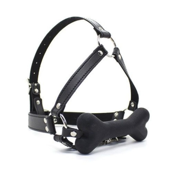 HARNESS CON MORSO A FORMA DI OSSO SEX TOY SADO