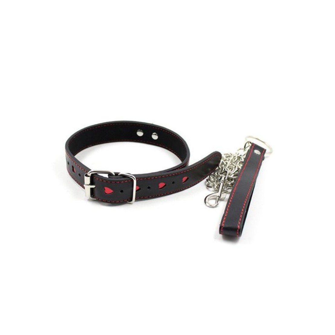 COLLARE CON GUINZAGLIO FETISH BLACK PER GIOCHI...