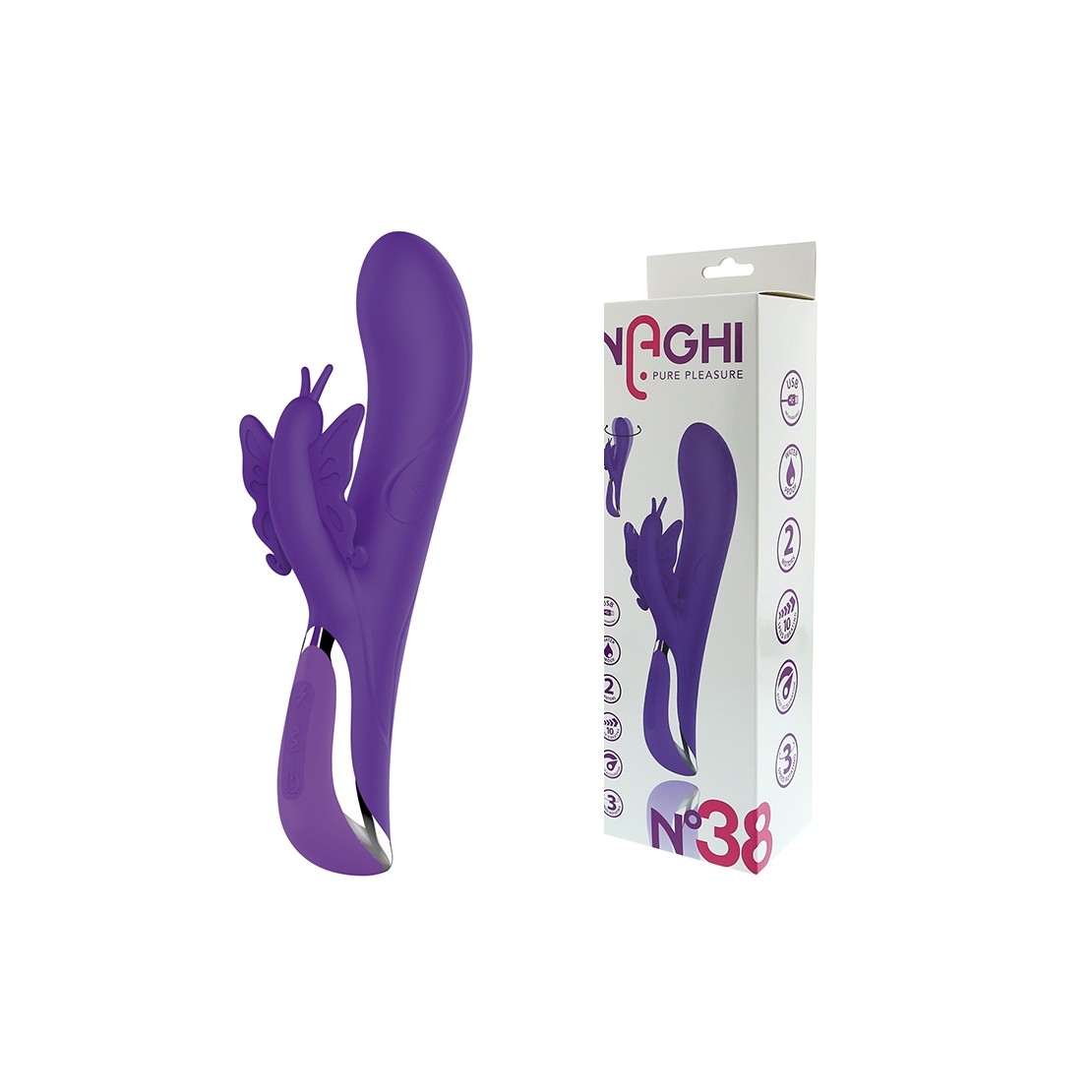 VIBRATORE RABBIT CON ROTAZIONE SEX TOY NAGHI...