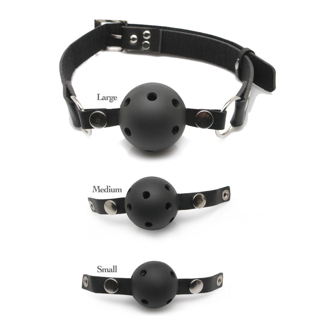BAVAGLIO MORSO CON TRE PALLINE SEX TOY BALL GAG...