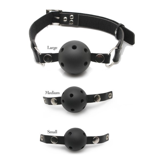 BAVAGLIO MORSO CON TRE PALLINE SEX TOY BALL GAG TRAINING