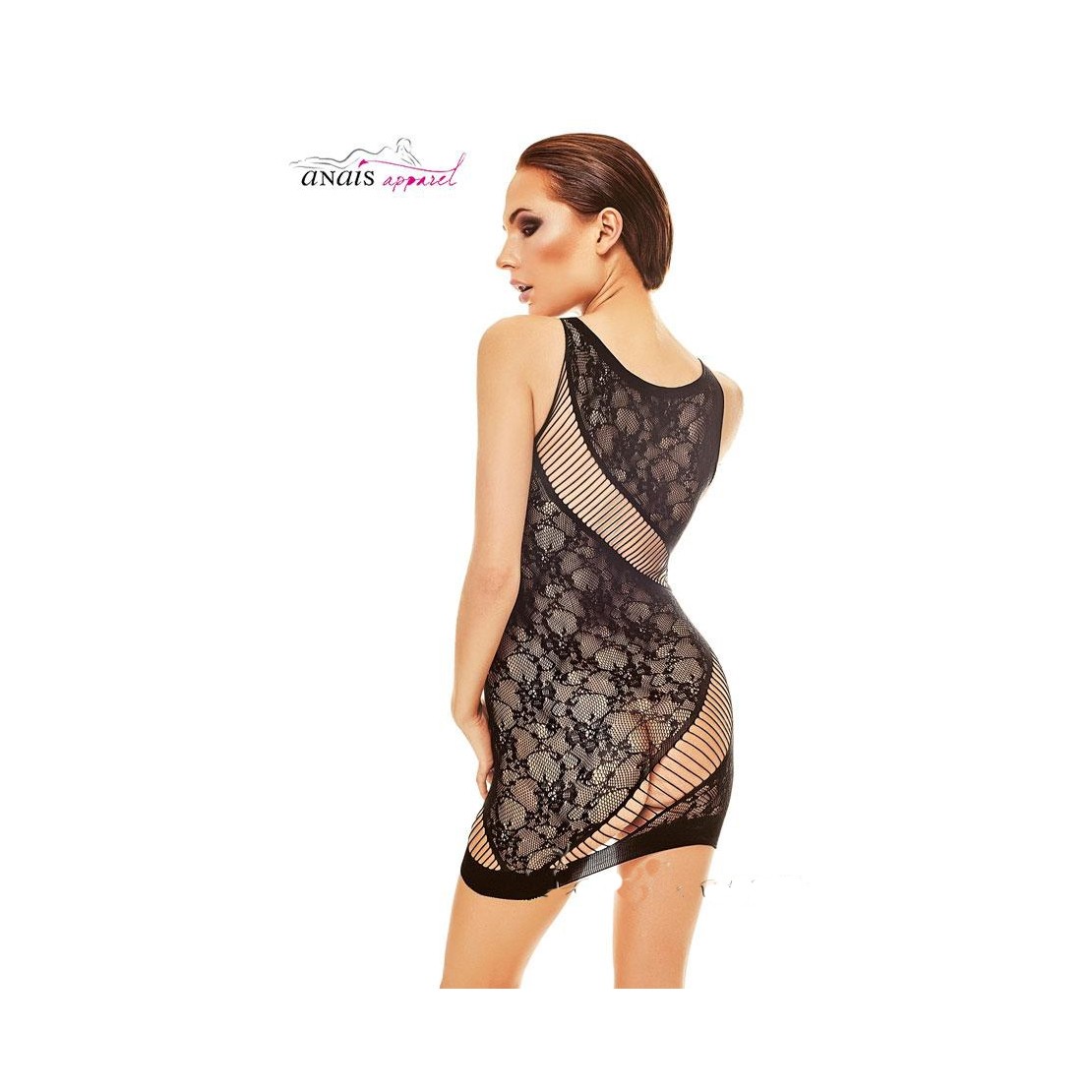 MINI ABITO SEXY PER DONNA TRASPARENTE CON FASCE...