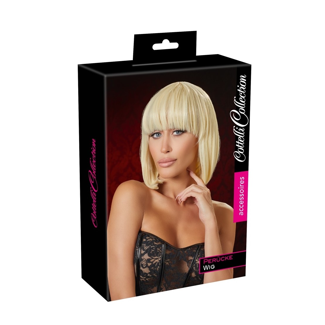PARRUCCA SEXY BIONDA CASCHETTO CON FRANGETTA