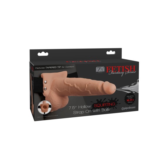 STRAP-ON REALISTICA UNISEX CHE SPRUZZA SEX TOY CON PROLUNGA