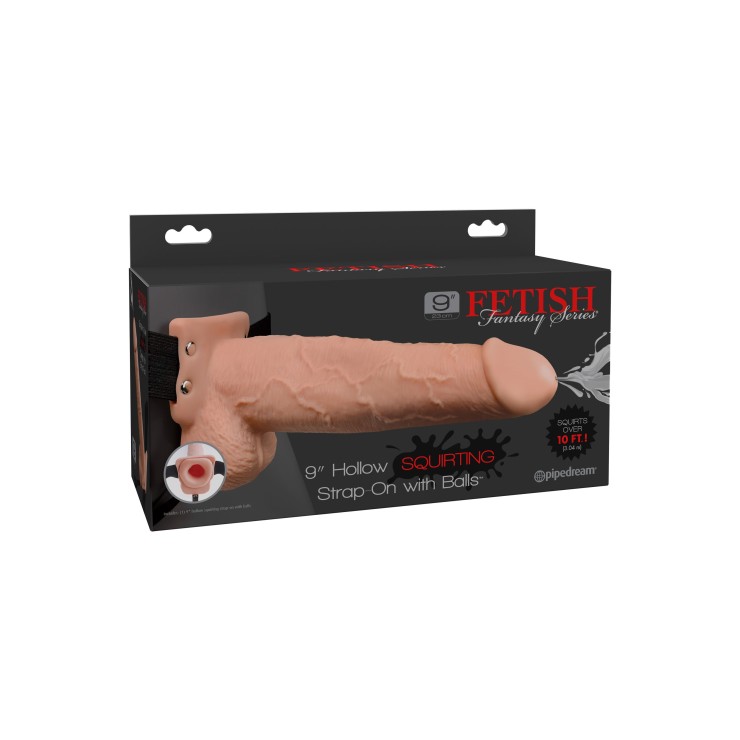 STRAP-ON REALISTICA UNISEX CHE SPRUZZA SEX TOY CON PROLUNGA 2