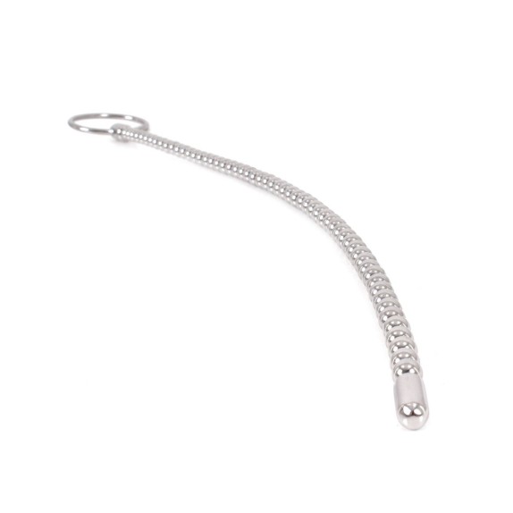 SONDA URETRALE CON SFERE IN ACCIAIO SEX TOY 6 MM.