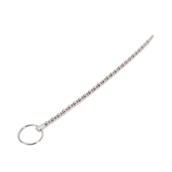 SONDA URETRALE CON SFERE IN ACCIAIO SEX TOY 6 E 8 MM.