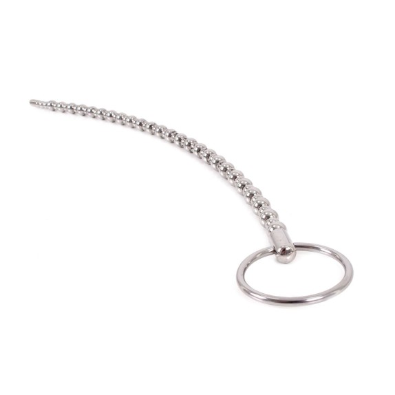 SONDA URETRALE CON SFERE IN ACCIAIO SEX TOY 6 E 8 MM.