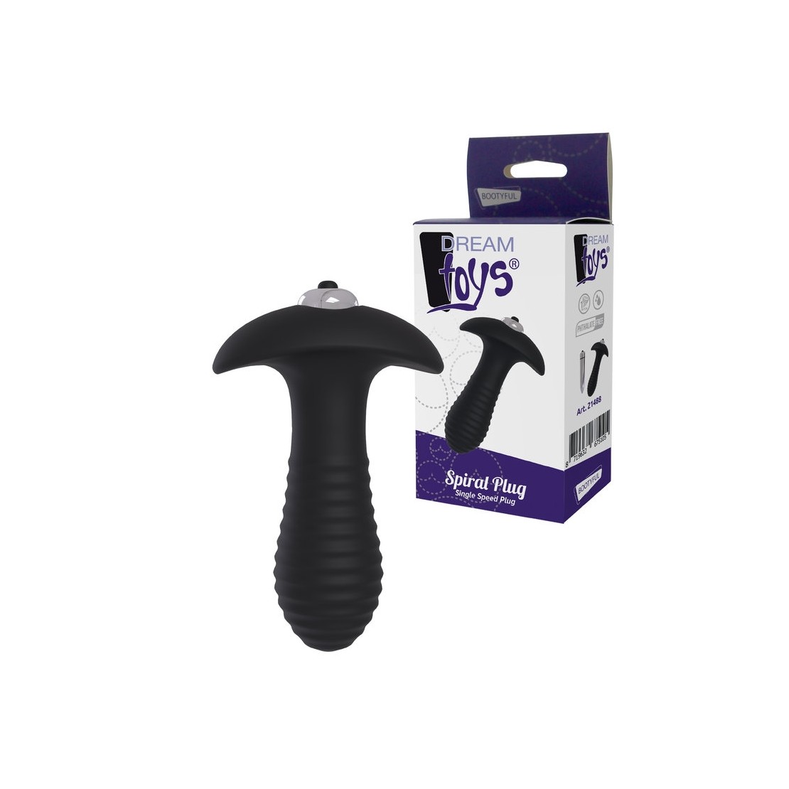 TAPPO ANALE VIBRANTE IN SILICONE SPIRAL PLUG