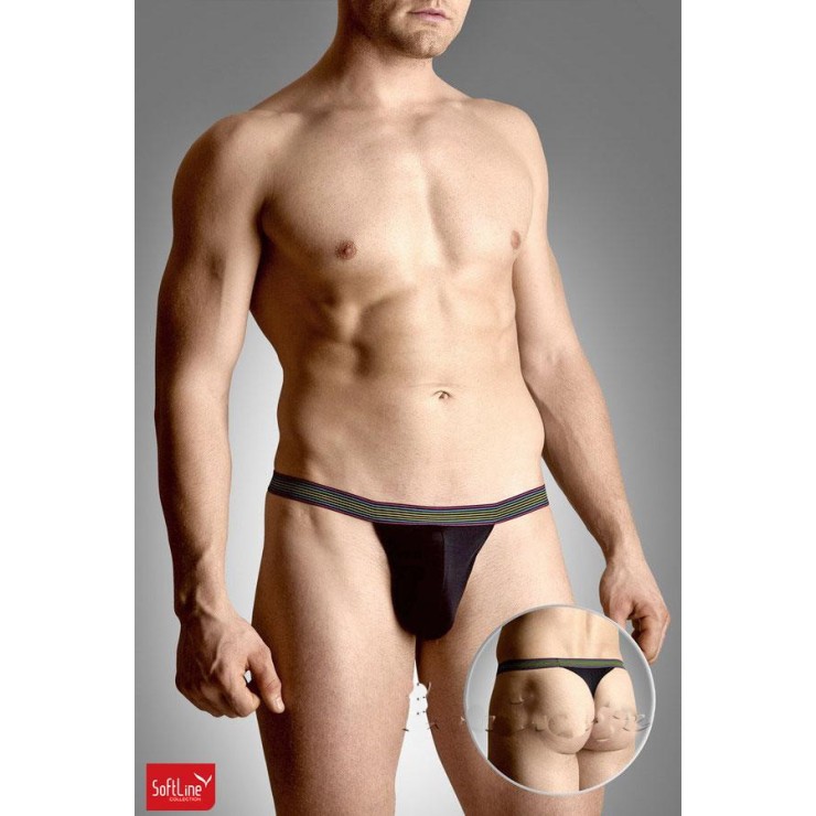 TANGA PERIZOMA SEXY PER UOMO CON FASCIA MULTICOLOR