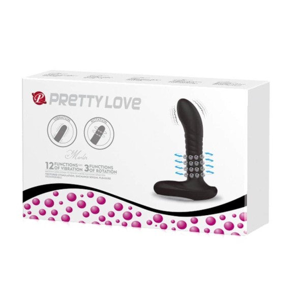 STIMOLATORE ANALE VIBRANTE SEX TOY CON MICROSFERE ROTANTI