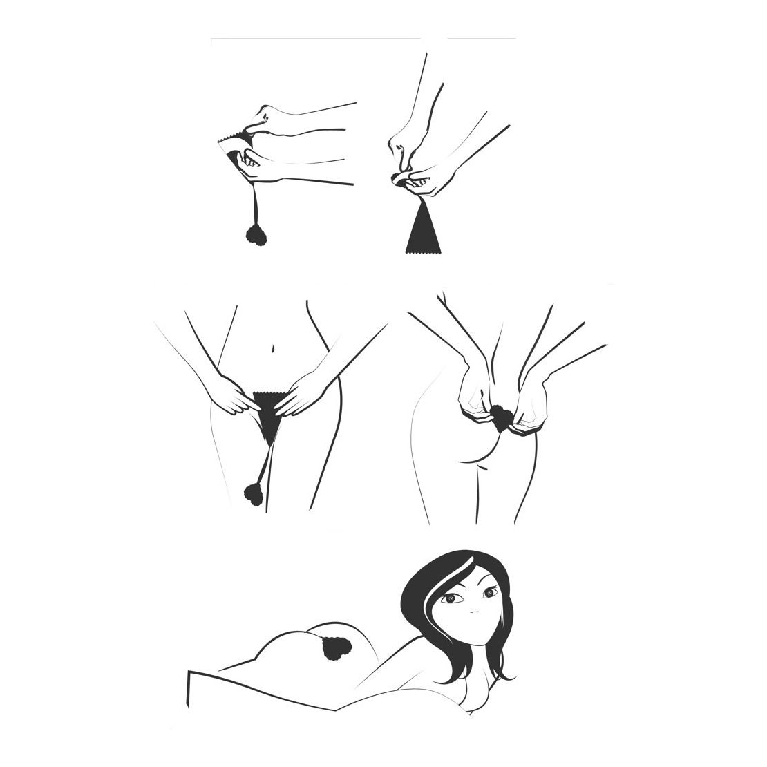 PERIZOMA SEXY IVISIBILE PER DONNA ADESIVO