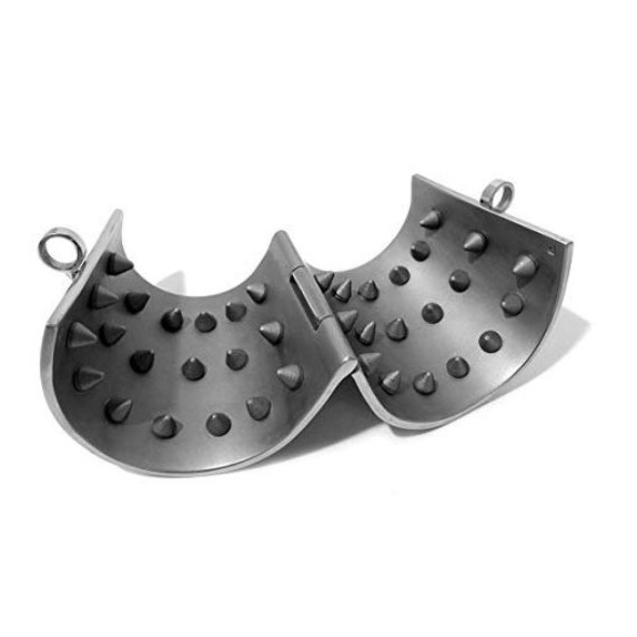 SCHIACCIA TESTICOLI IN ACCIAIO CON CONI APPUNTITI SPANISH SPIKED