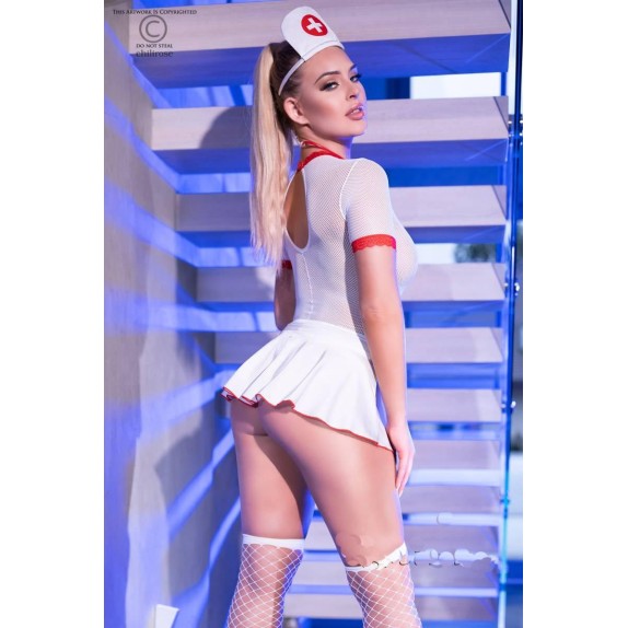 TRAVESTIMENTO SEXY PER DONNA DA INFERMIERA CON STETOSCOPIO