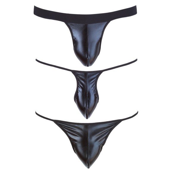 TRE PZ DI INTIMO SEXY PER UOMO CON DUE G-STRING E UN JOCK STRAP