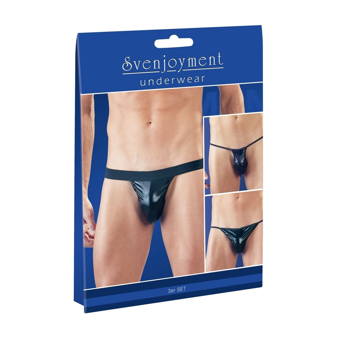 SET TRE PEZZI SEXY PER UOMO CON DUE G-STRING E...