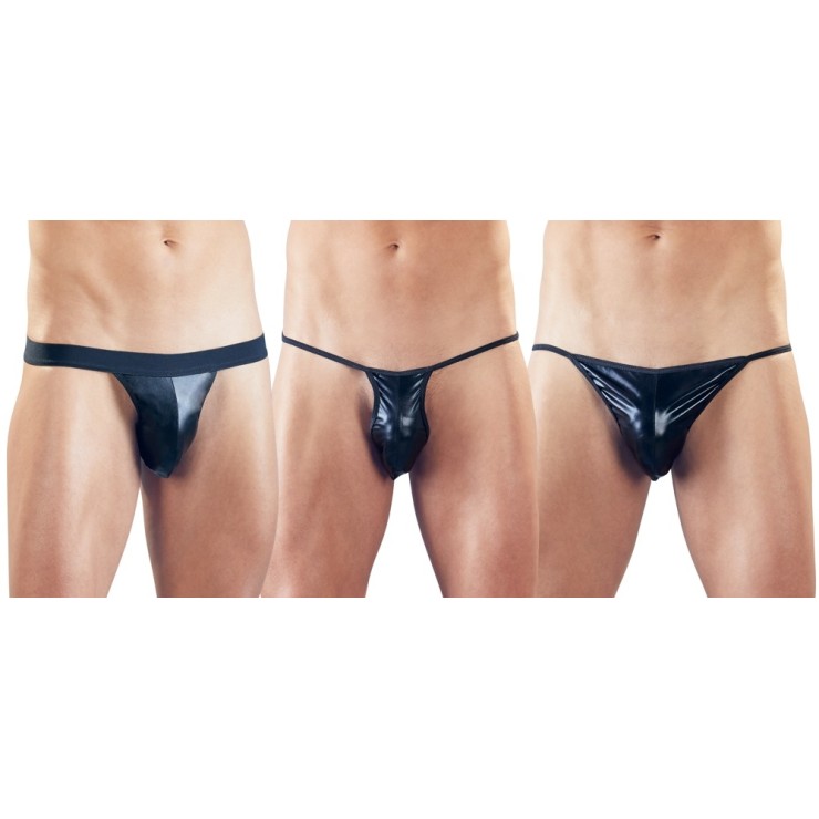 SET TRE PEZZI SEXY PER UOMO CON DUE G-STRING E UN JOCK STRAP 2
