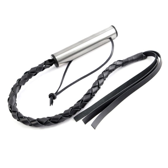 FRUSTA IN METALLO CON TRECCIA IN PELLE SEX TOY GIOCHI DI RUOLO
