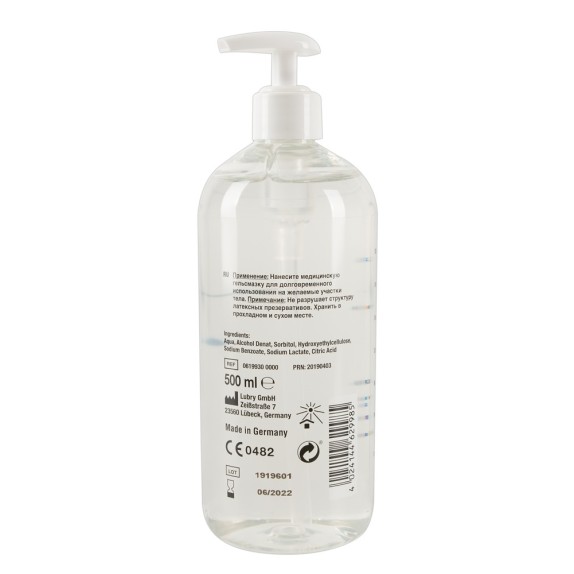 LUBRIFICANTE GEL VAGINALE-ANALE A BASE D'ACQUA 500 ML. JUST GLIDE
