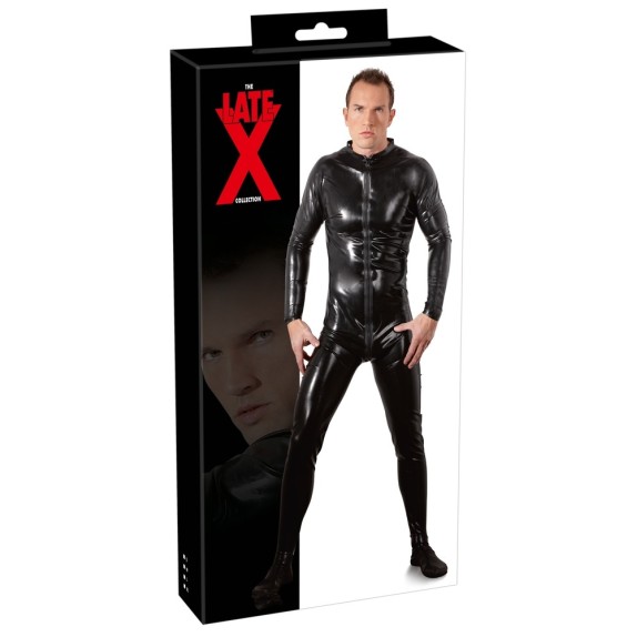 TUTA INTERA IN LATEX SEXY PER UOMO CON ZIP