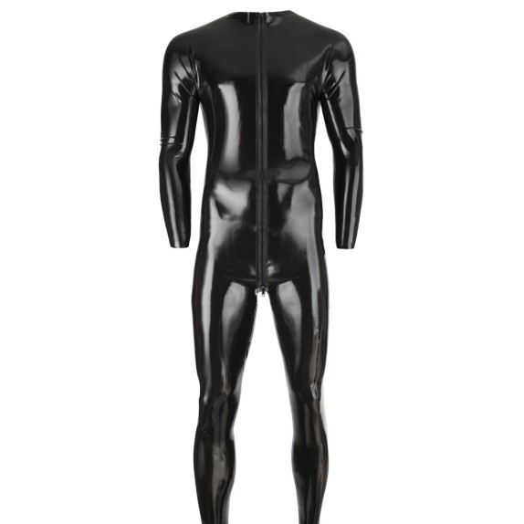 TUTA INTERA IN LATEX SEXY PER UOMO CON ZIP