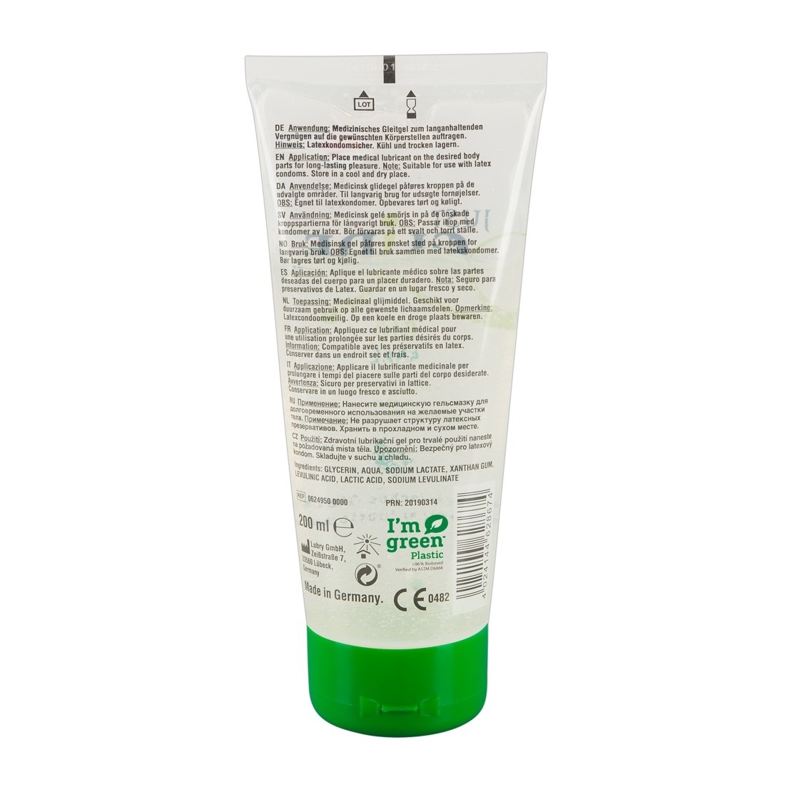 LUBRIFICANTE GEL ANALE BIOLOGICO A BASE D'ACQUA...