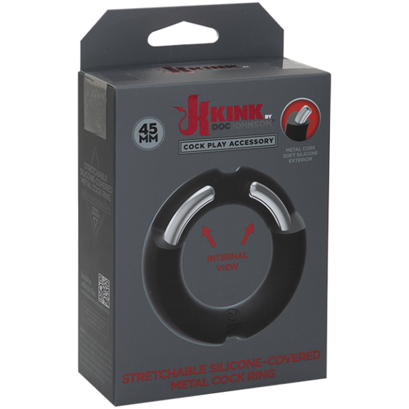 ANELLO FALLICO IN SILICONE E METALLO SEX TOY METAL COCK RING