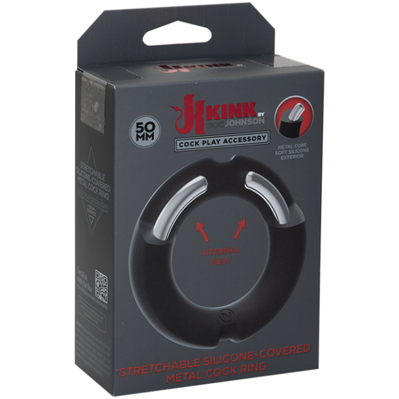 ANELLO FALLICO IN SILICONE E METALLO SEX TOY METAL COCK RING
