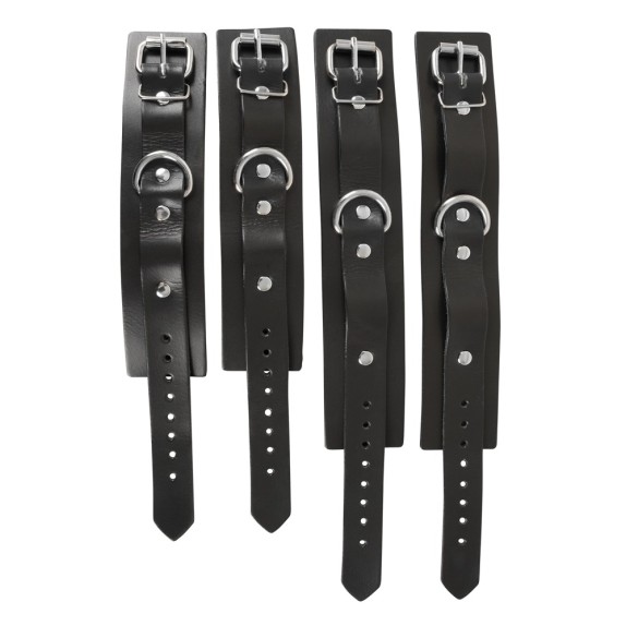 COSTRITTIVO IN PELLE UNISEX PER GIOCHI SADOMASO RESTRAINT SET