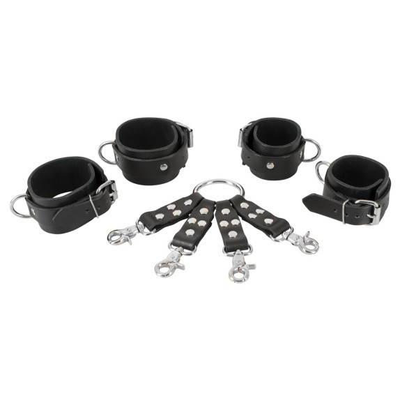 COSTRITTIVO IN PELLE UNISEX PER GIOCHI SADOMASO RESTRAINT SET
