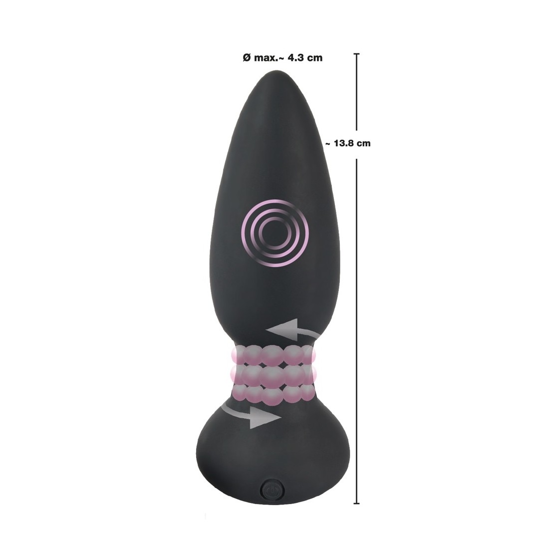 TAPPO ANALE VIBRANTE SEX TOY ROTATING PLUG CON...