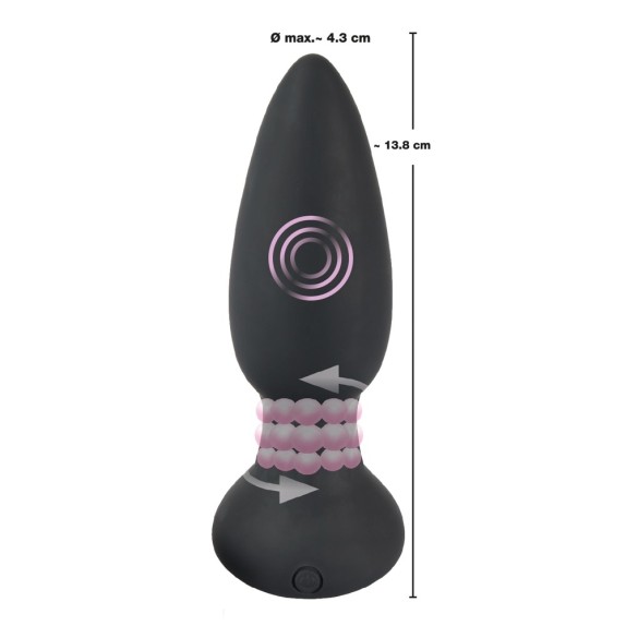 TAPPO ANALE VIBRANTE SEX TOY ROTATING PLUG CON TELECOMANDO