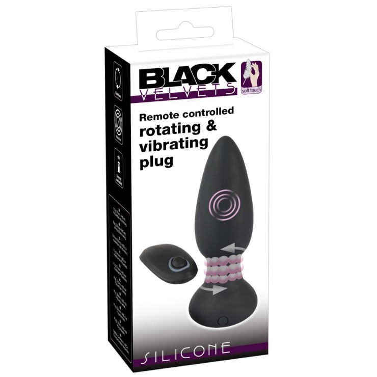TAPPO ANALE VIBRANTE SEX TOY ROTATING PLUG CON TELECOMANDO