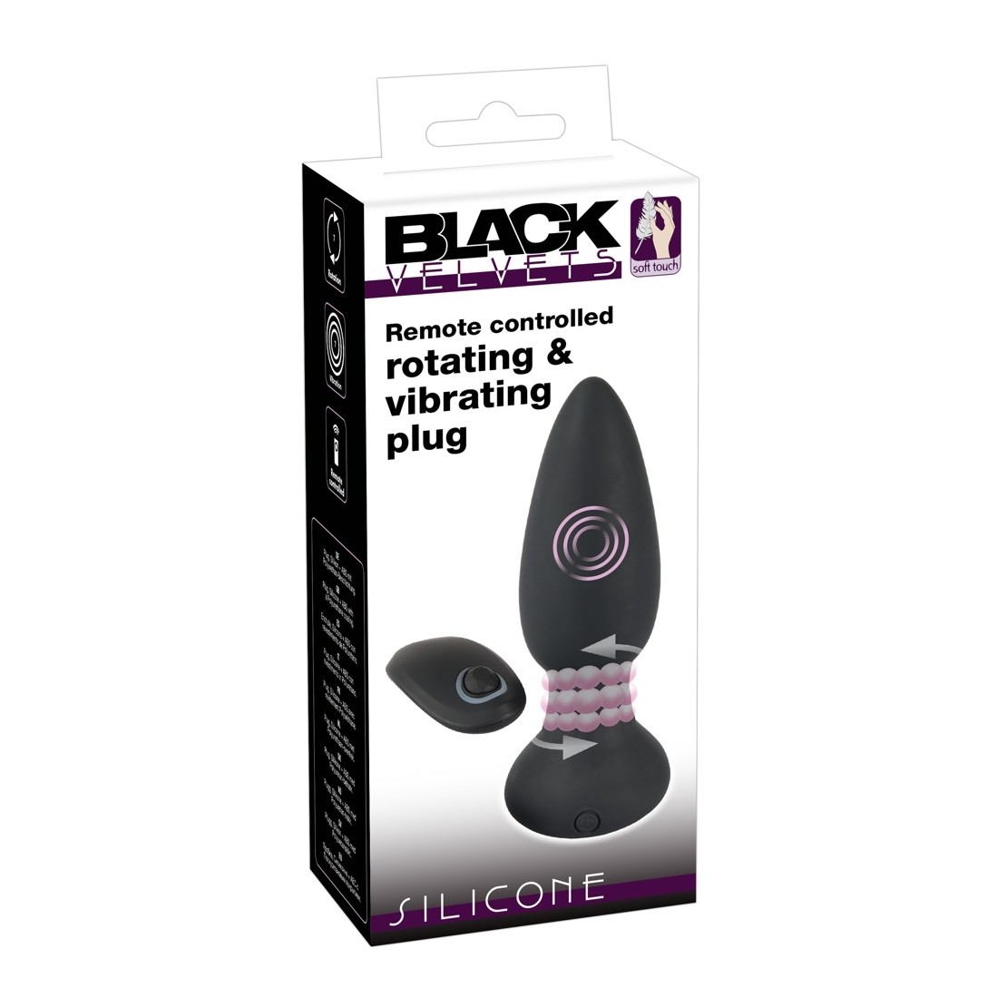 TAPPO ANALE VIBRANTE SEX TOY ROTATING PLUG CON...