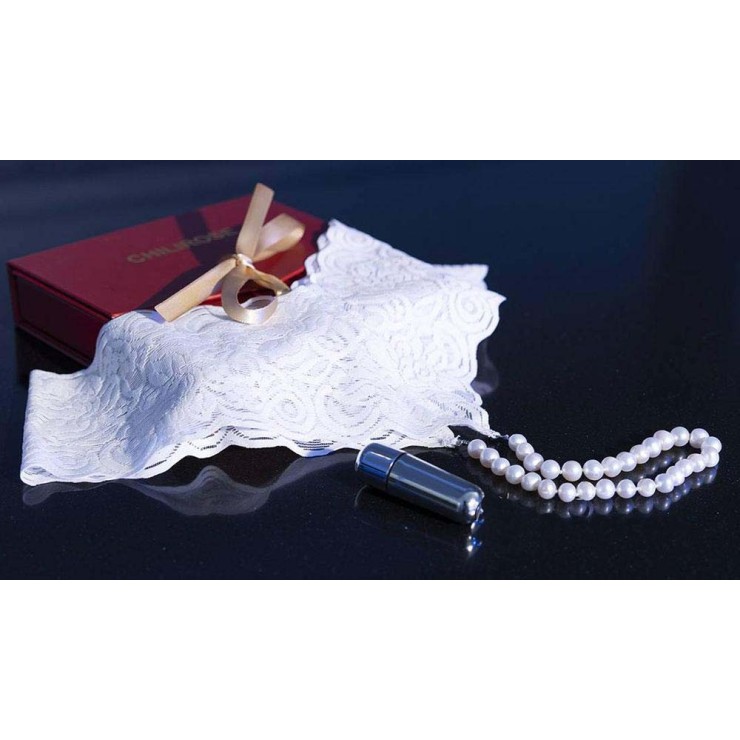 TANGA-PERIZOMA IN PIZZO SEXY PER DONNA CON PERLE NATURALI 2