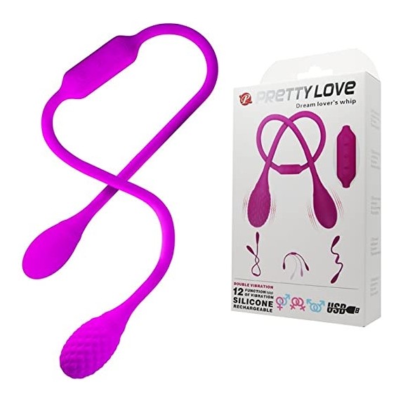 VIBRATORE UNISEX DOPPIO SEX TOYS IN SILICONE DREAM LOVER'S WHIP