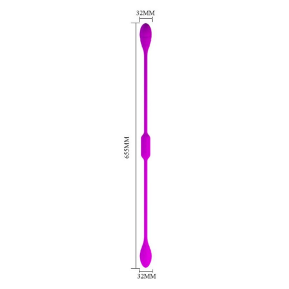 VIBRATORE UNISEX DOPPIO SEX TOYS IN SILICONE DREAM LOVER'S WHIP