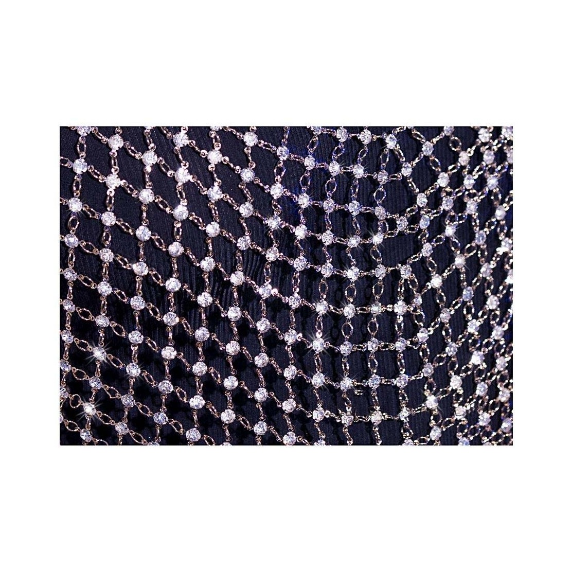 TOP SEXY PER DONNA IN METALLO CON STRASS