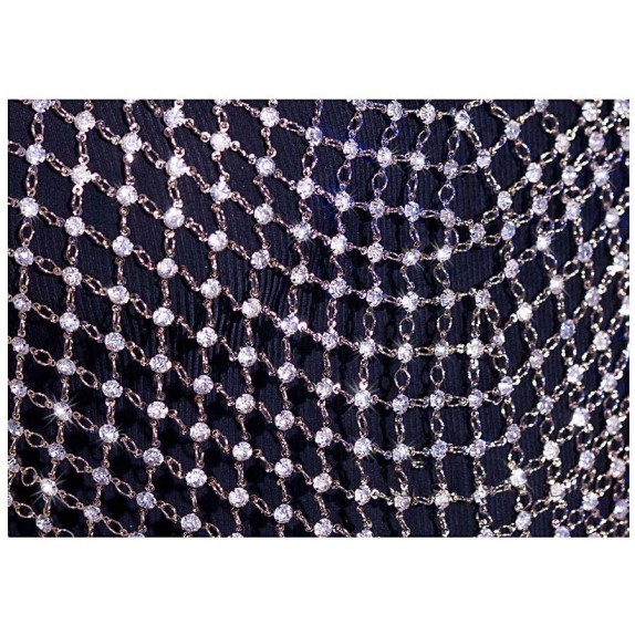TOP SEXY PER DONNA IN METALLO CON STRASS