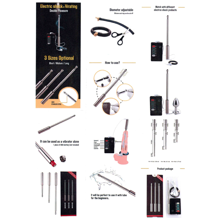 SONDA URETRALE IN ACCIAIO SEX TOY CON ELETTROSTIMOLAZIONE 2